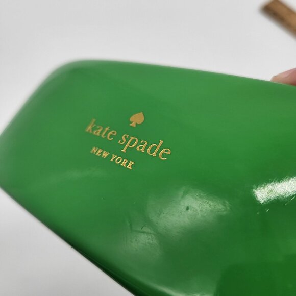 Kate Spade New York Eye Glass Case Sunglasses Turquoise and Green Hard Shell - Picture 9 of 9
